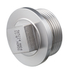 Square plug + edge 100 bar type R237 in stainless steel, male thread BSPP 1"